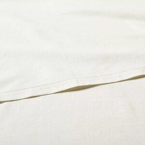 Hearth & Hand King Size Linen Blend Sour Cream Color Flat Sheet 110" x  104"